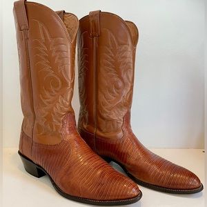 Nocona Men’s Leather Cowboy Boots - Light Brown